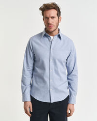 Chemise coupe regular en flanelle chinée