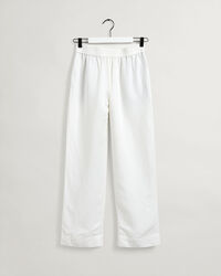 Pantalon à enfiler en lin et viscose