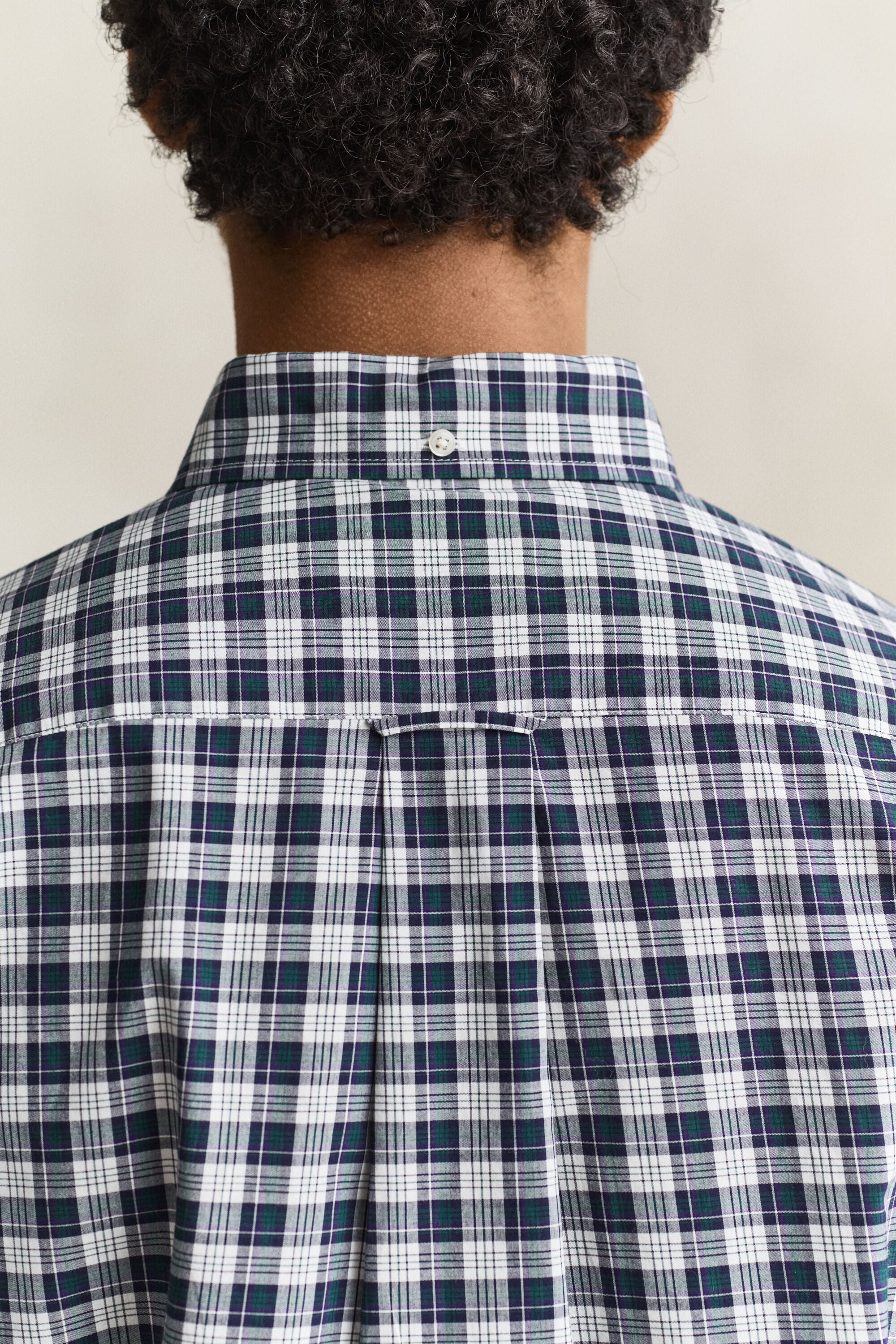 Chemise en popeline à carreaux