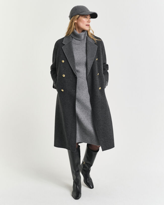 Robe col roulé avec finitions en maille