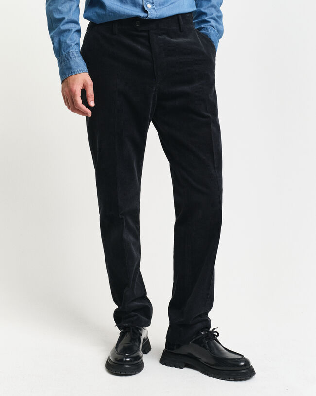 Pantalon de costume slim fit en velours côtelé