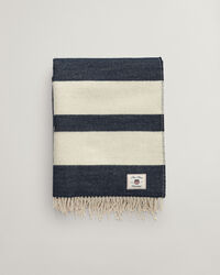 Jeté de lit en laine rayée