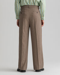 Pantalon de costume plissé à carreaux