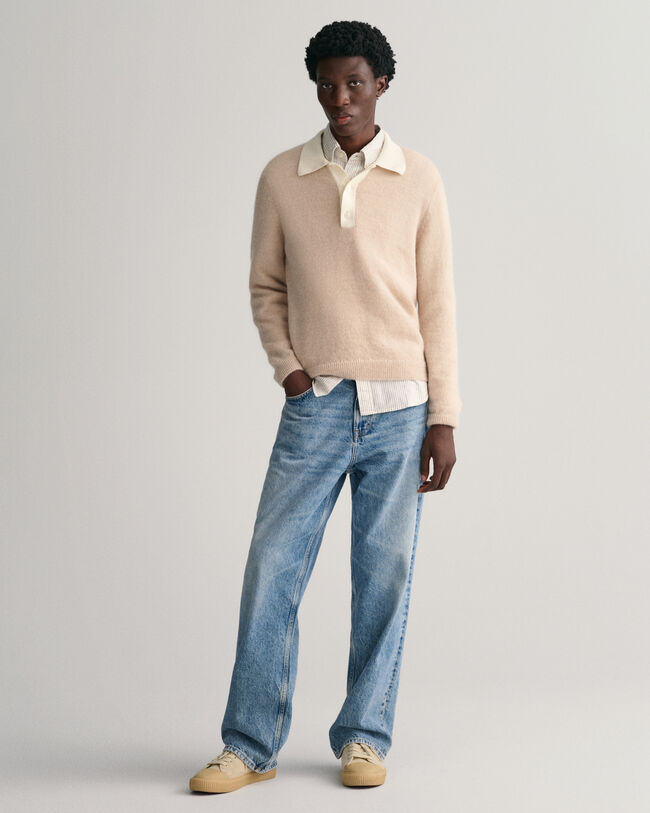 Rugger en coton et mohair