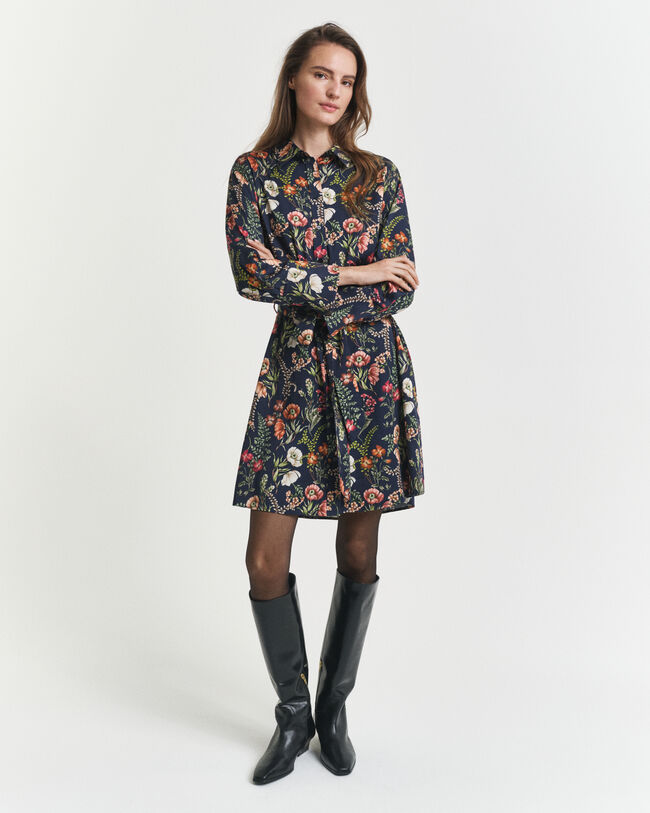Robe-chemise en viscose à imprimé floral