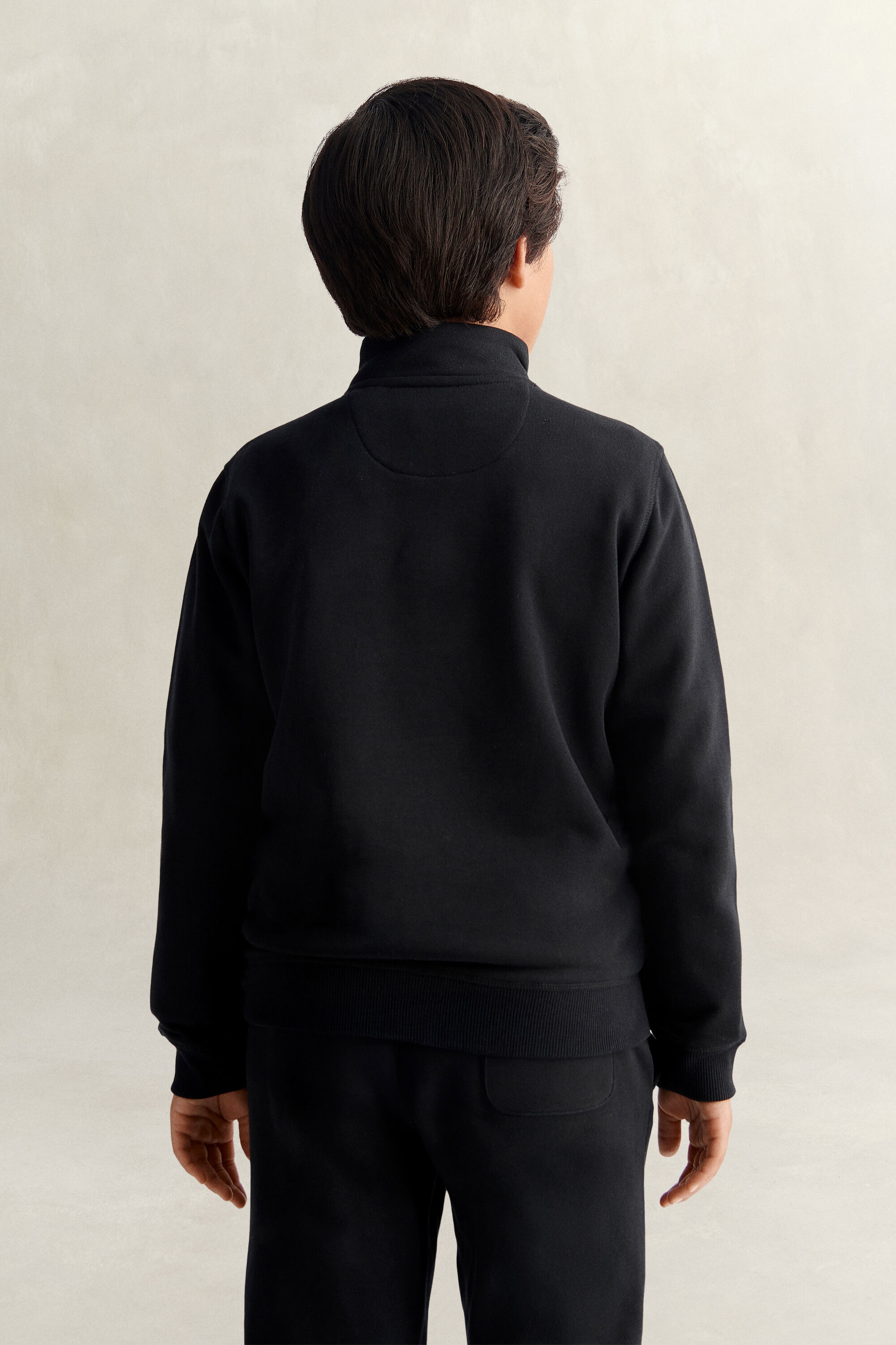 Sweat-shirt à demi-zip avec écusson Ado Garçon