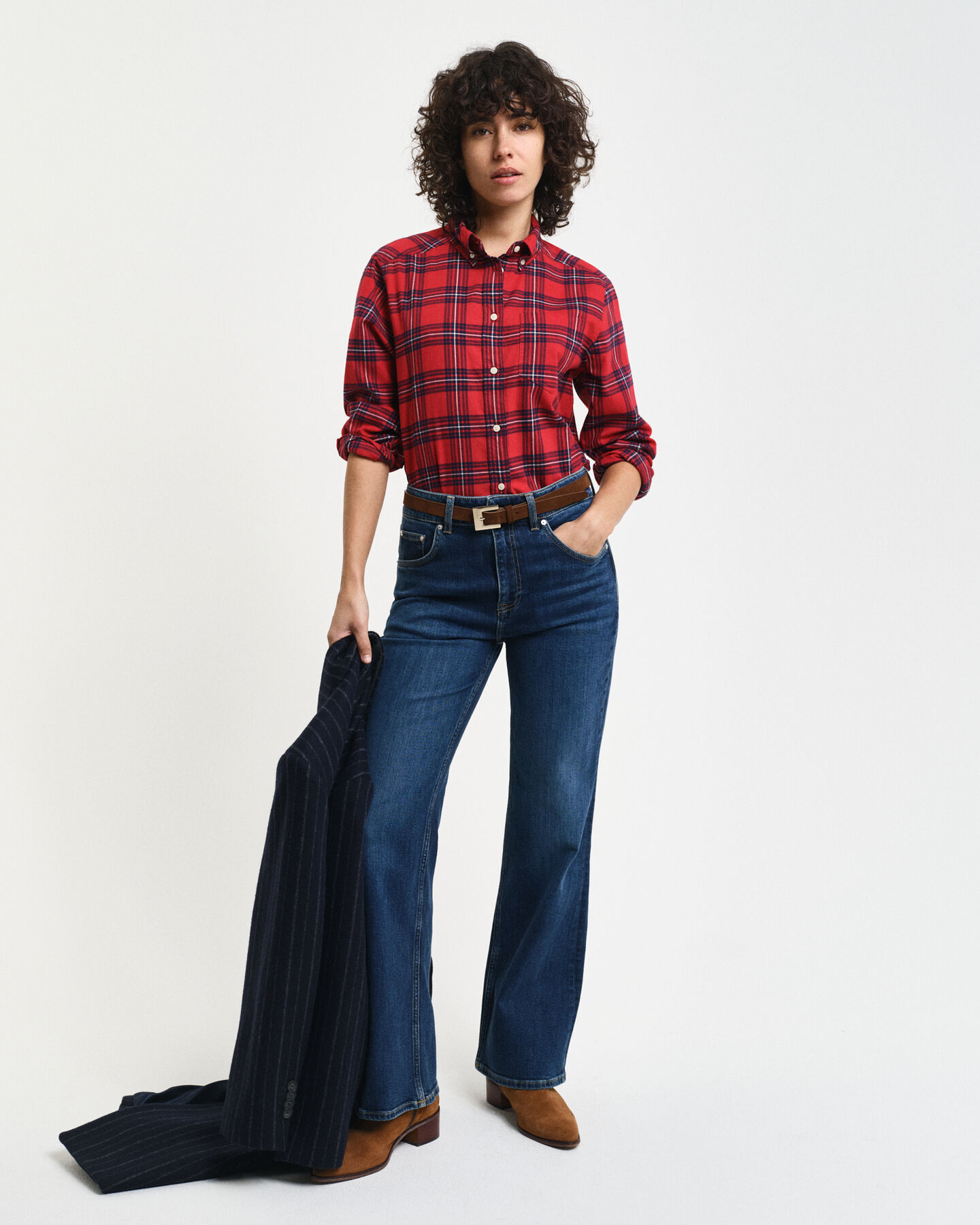 Chemise regular fit en flanelle à carreaux