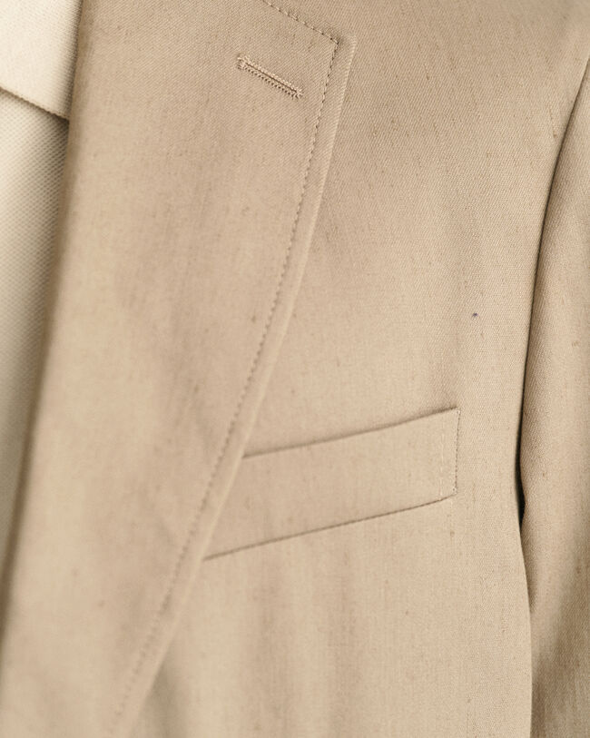 Veste blazer de costume en coton et lin