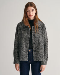 Veste courte en laine avec motif