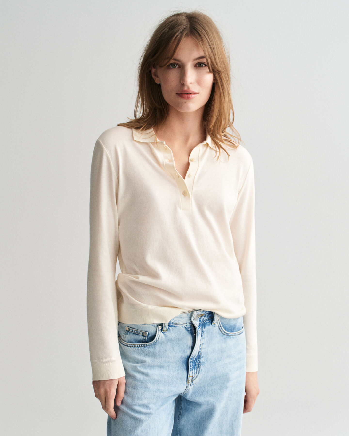 Polo à manches longues sans coutures