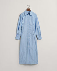 Robe-chemise longueur midi &agrave; rayures