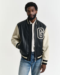 Veste Varsity de GANT en cuir