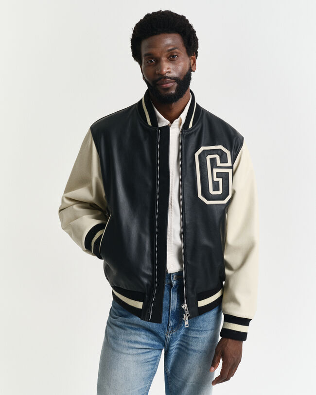 Veste Varsity de GANT en cuir