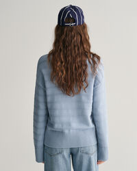 Pull ras du cou en coton &agrave; rayures Tonal