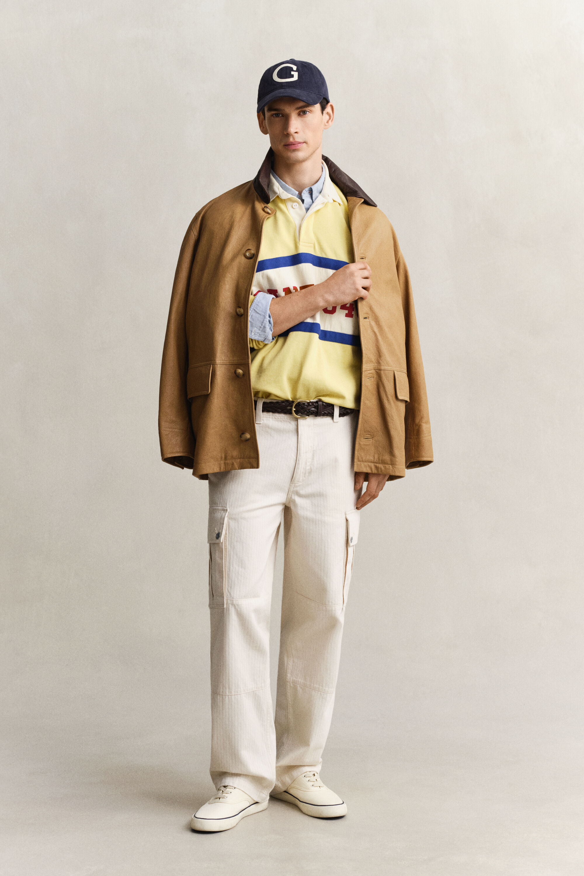 Pantalon cargo à chevrons