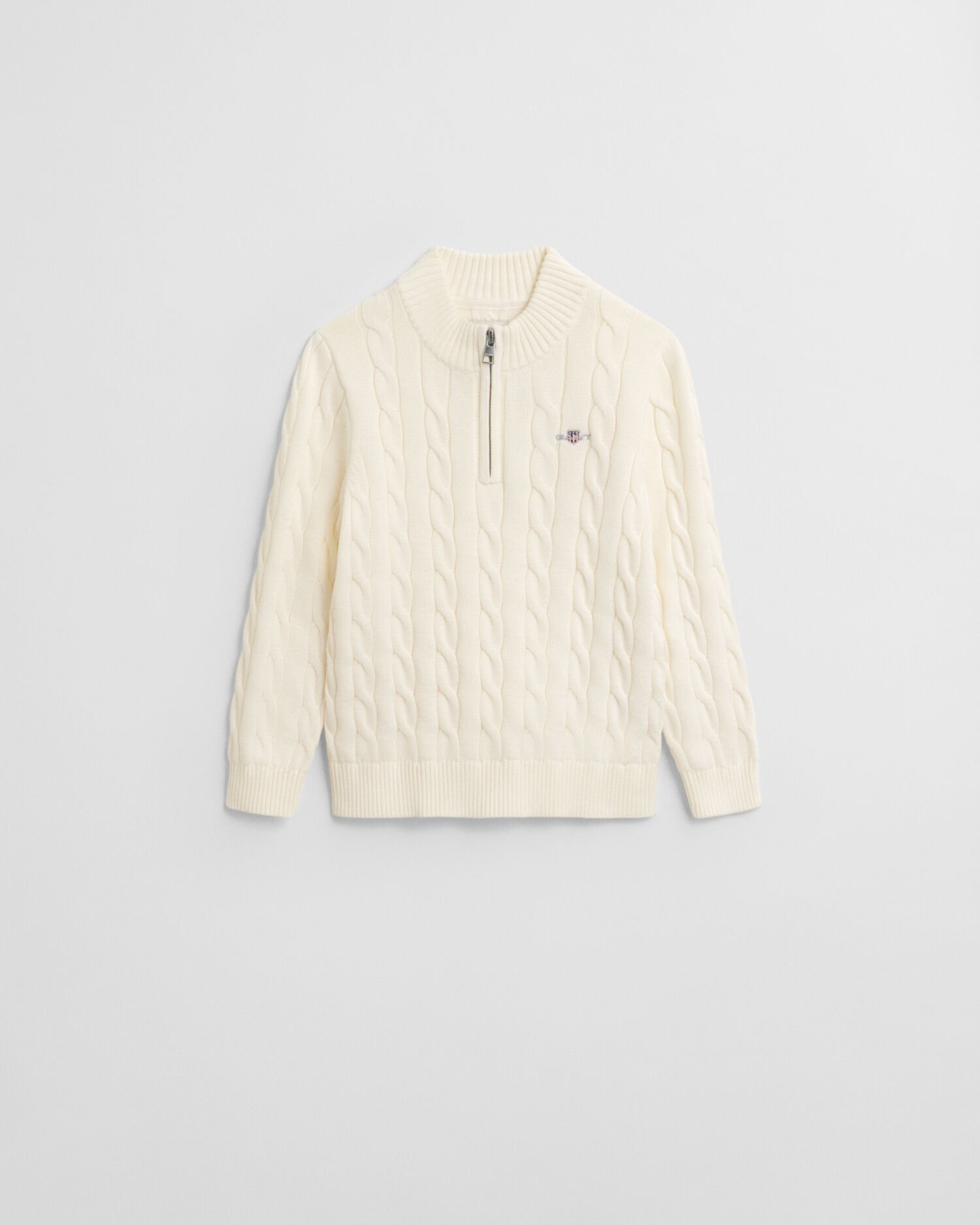 Pull à demi-zip en coton torsadé Enfant