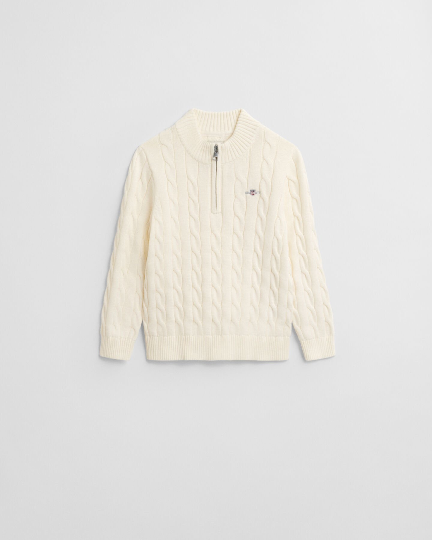 Pull à demi-zip en coton torsadé Enfant