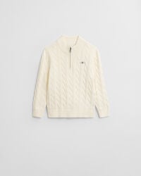 Pull à demi-zip en coton torsadé Enfant