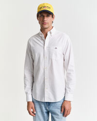 Chemise coupe regular en coton Oxford classique Tattersall