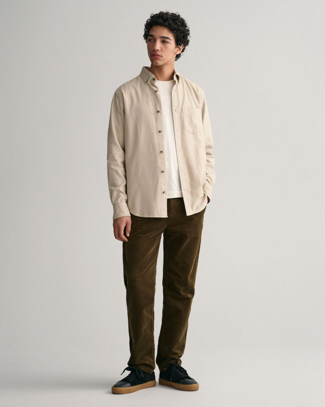 Chemise regular fit en flanelle &agrave; chevrons