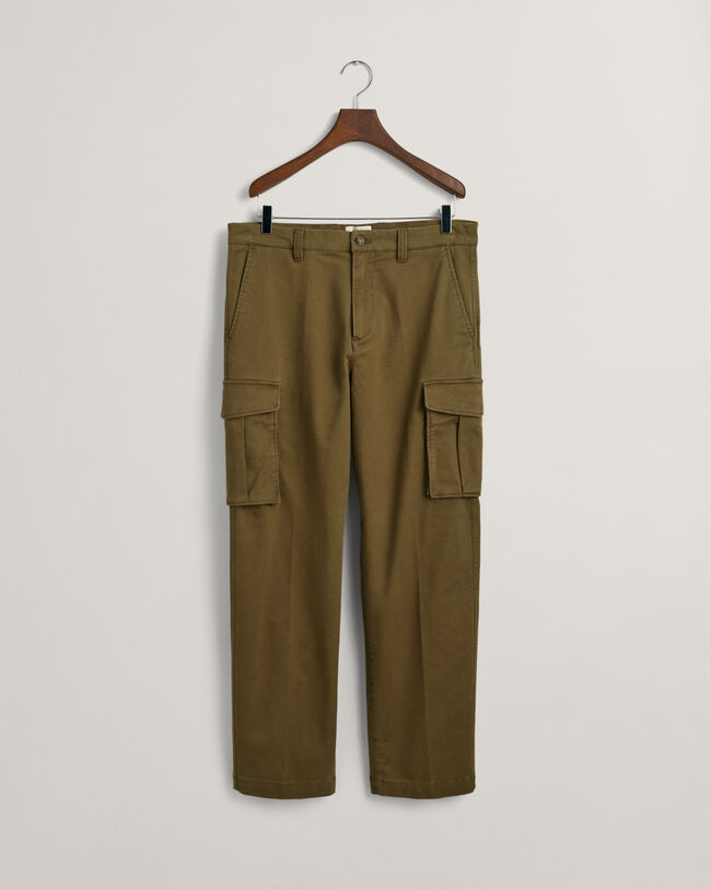 Pantalon cargo en sergé