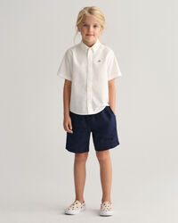 Chemise en coton Oxford &agrave; manches courtes Kids