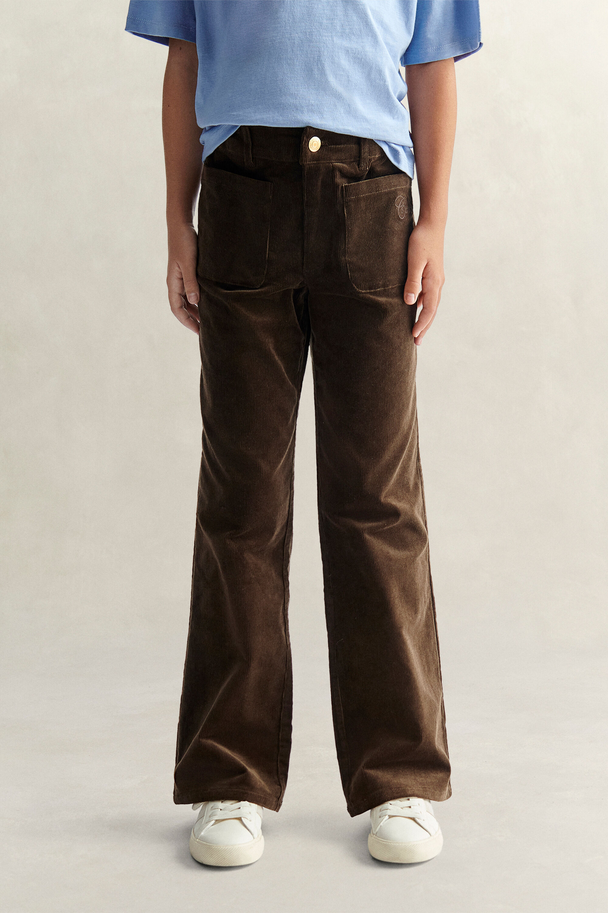 Pantalon en velours côtelé Ado Fille