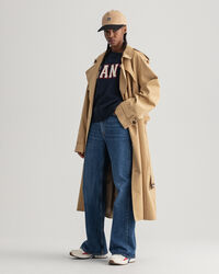 Pull ras du cou en coton Logo