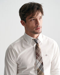 Chemise slim fit en popeline stretch