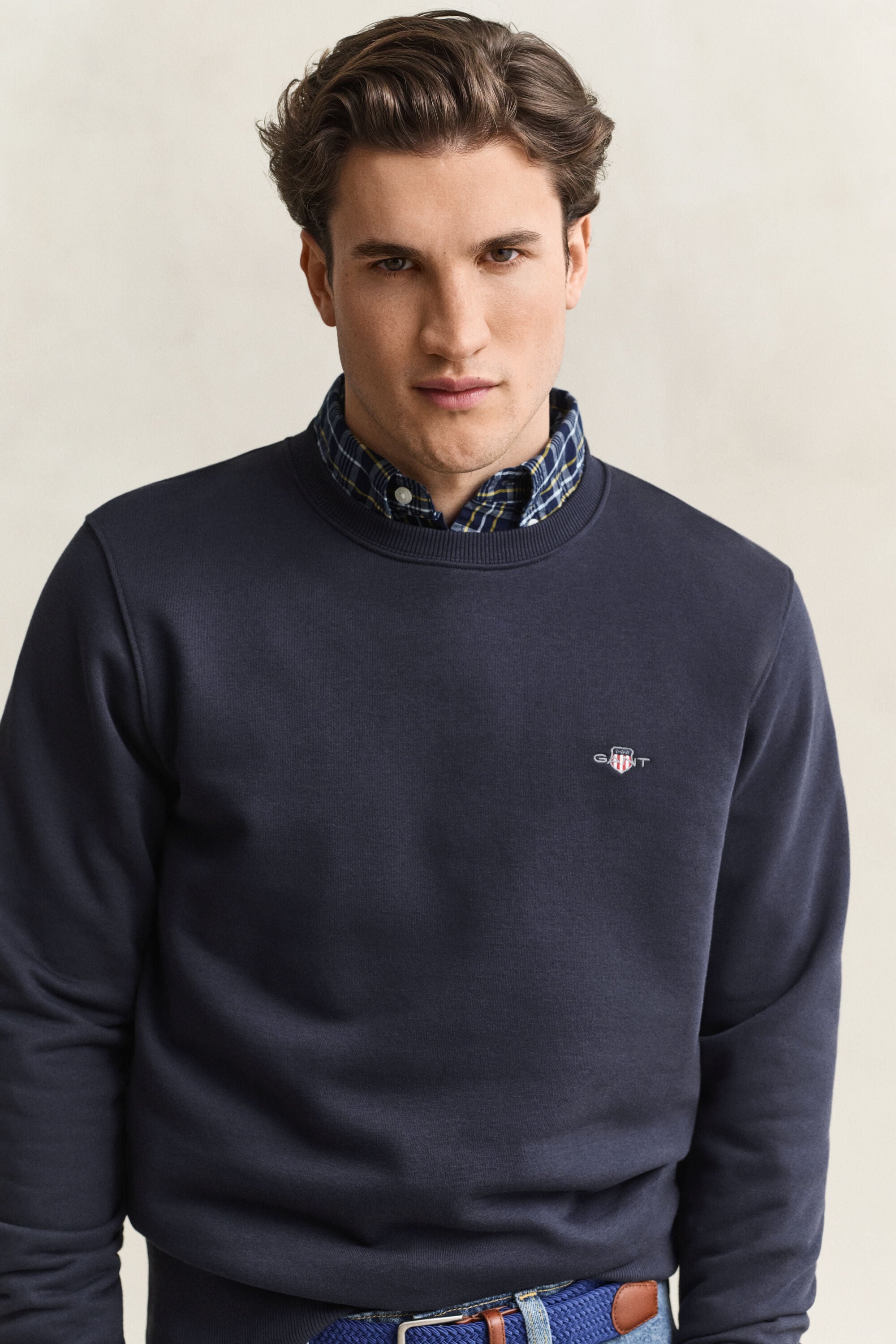 Sweat-shirt col rond avec écusson