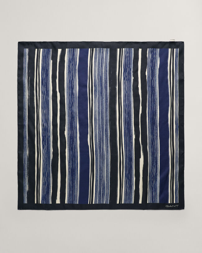 Foulard en soie à rayures peintes