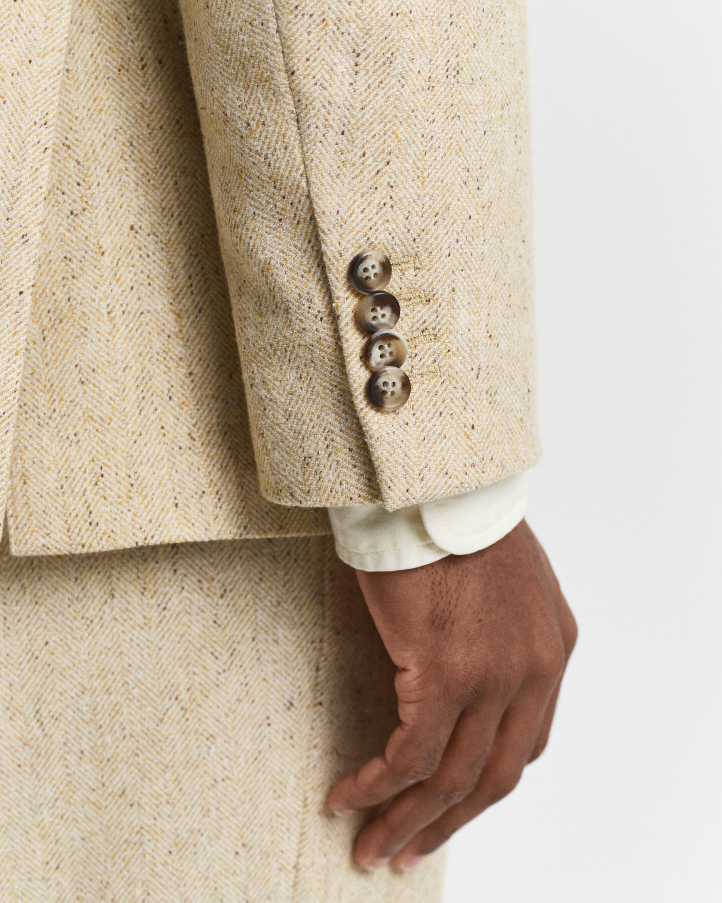 Veste de costume coupe décontractée à chevrons effet moucheté