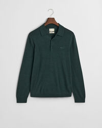 Pull fa&ccedil;on polo en laine m&eacute;rinos extrafine