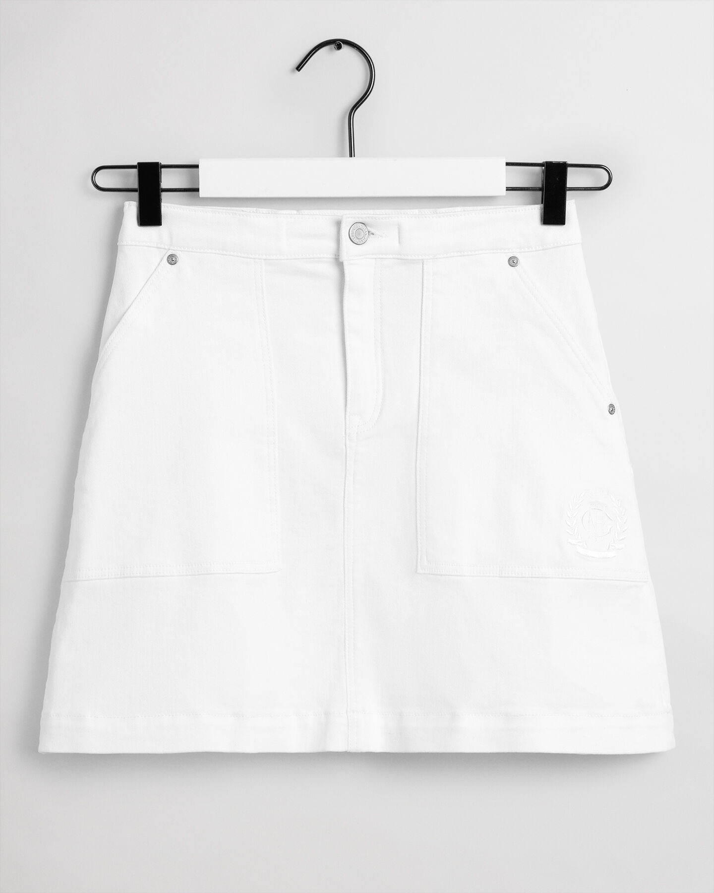 Jupe en serg&eacute; avec poches plaqu&eacute;es Teen Girls