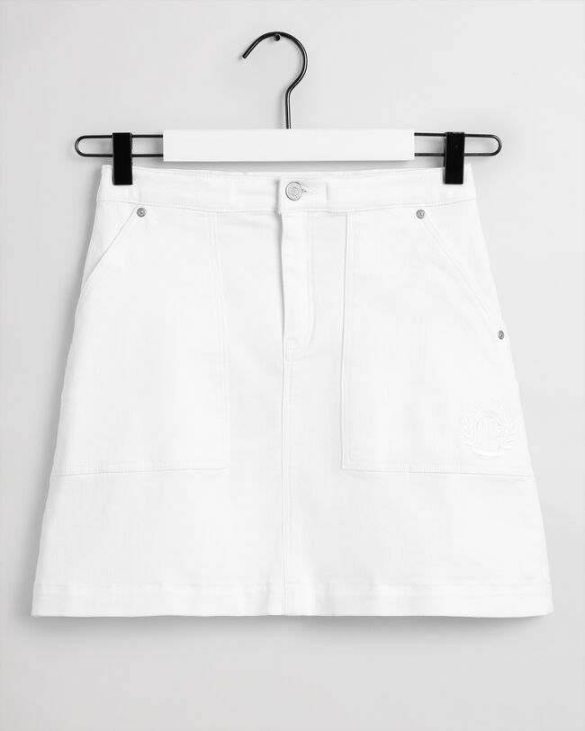 Jupe en serg&eacute; avec poches plaqu&eacute;es Teen Girls