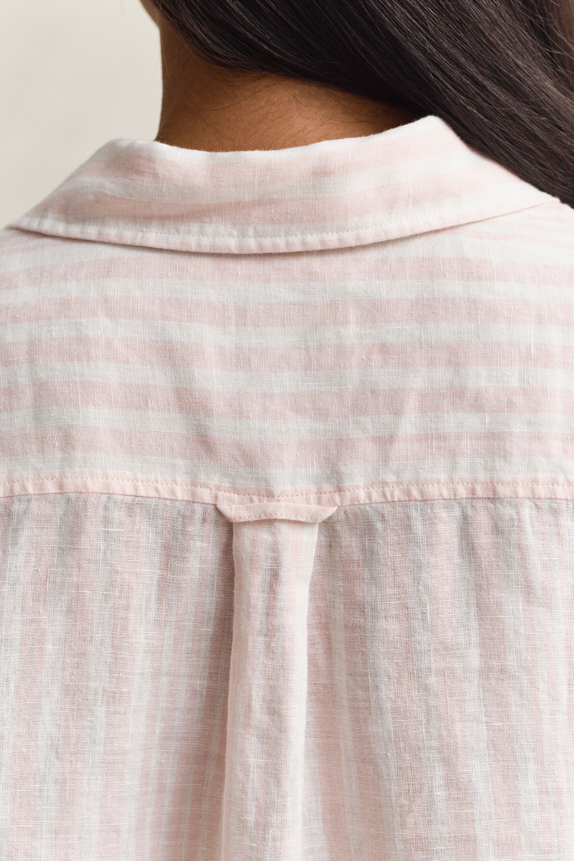 Chemise relaxed fit en lin à rayures