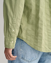 Chemise relaxed fit &agrave; rayures Dobby