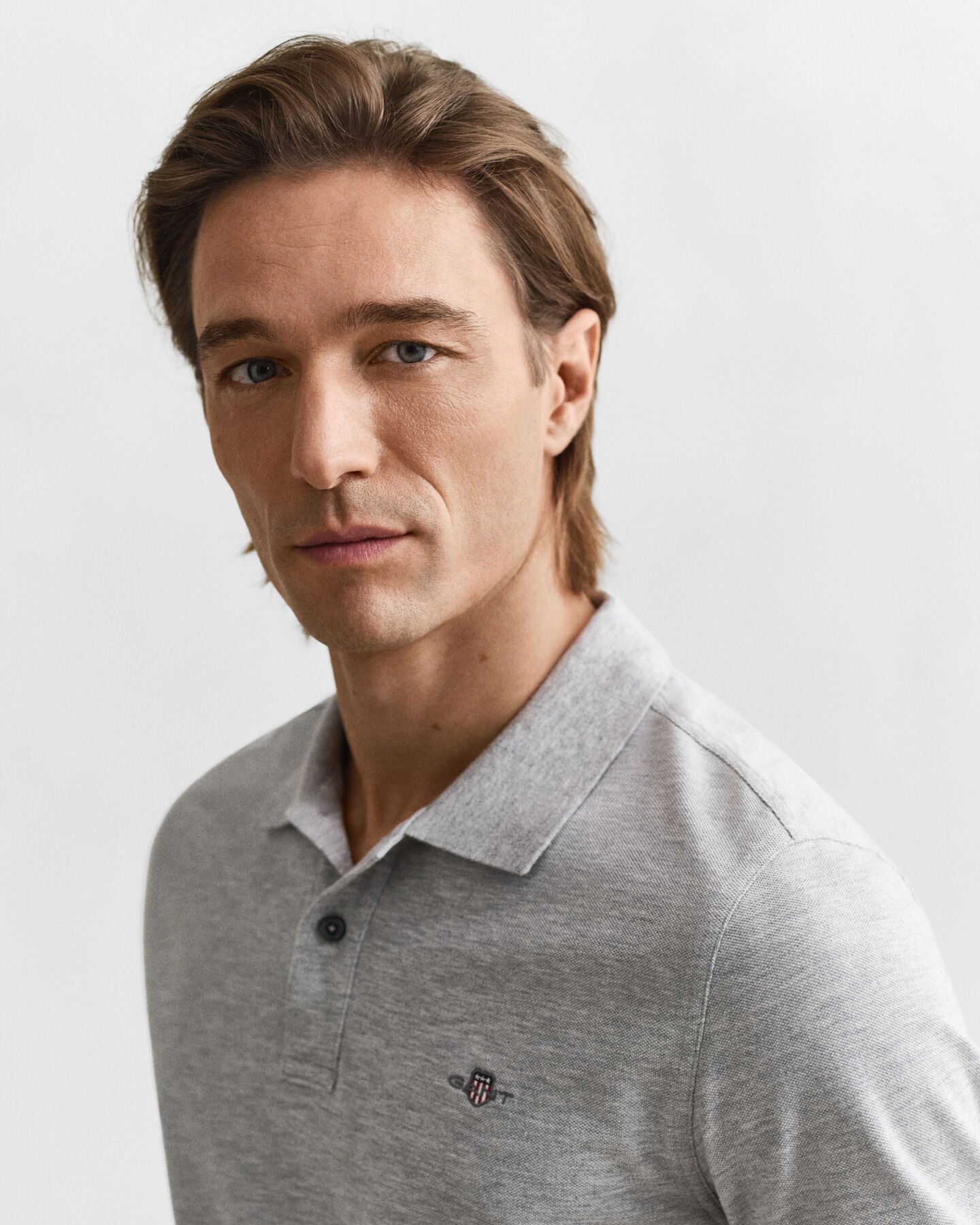 Polo coupe regular en coton piqué Shield