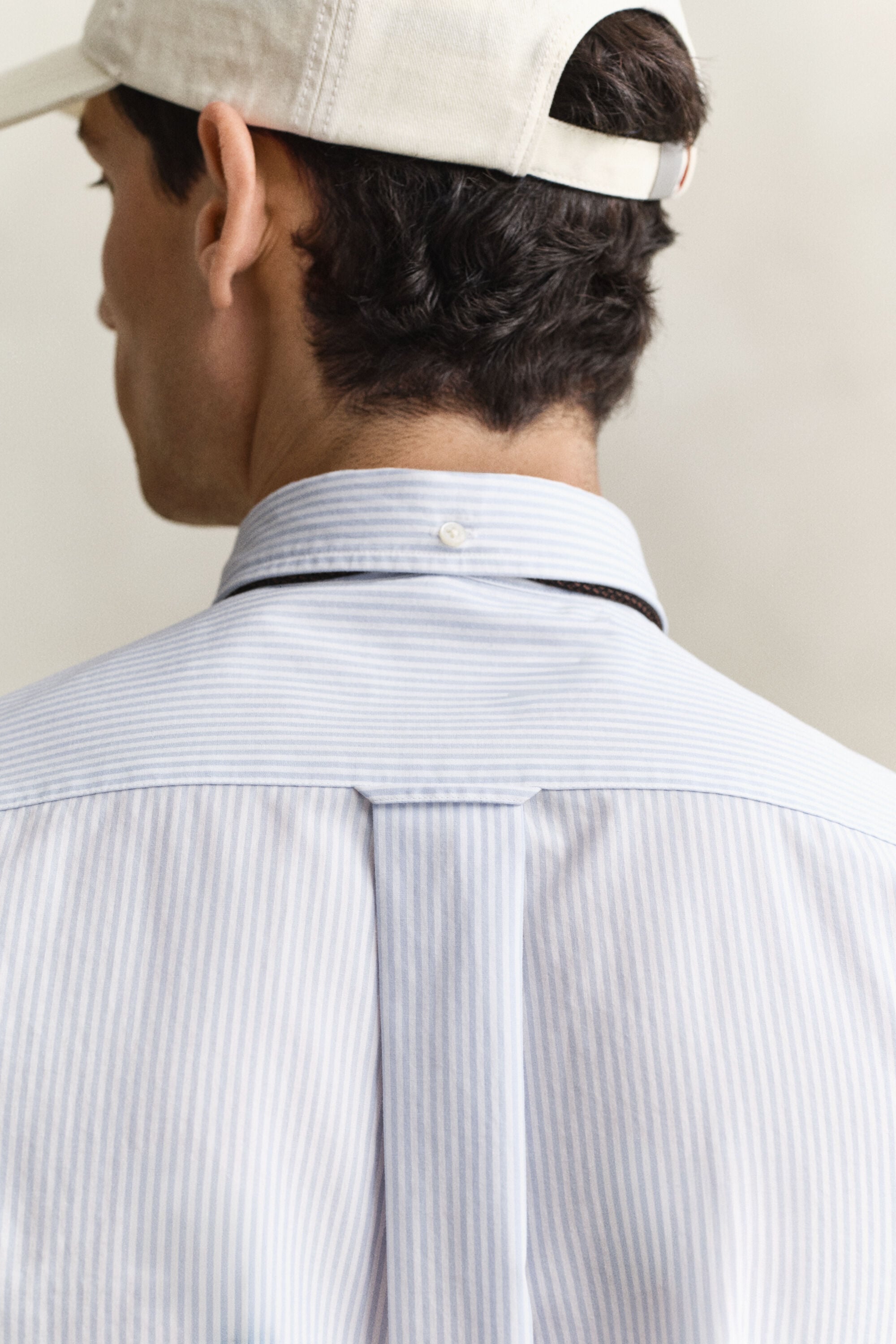 Chemise regular en popeline à rayures classique