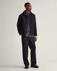 Chemise relaxed fit à rayures armurées