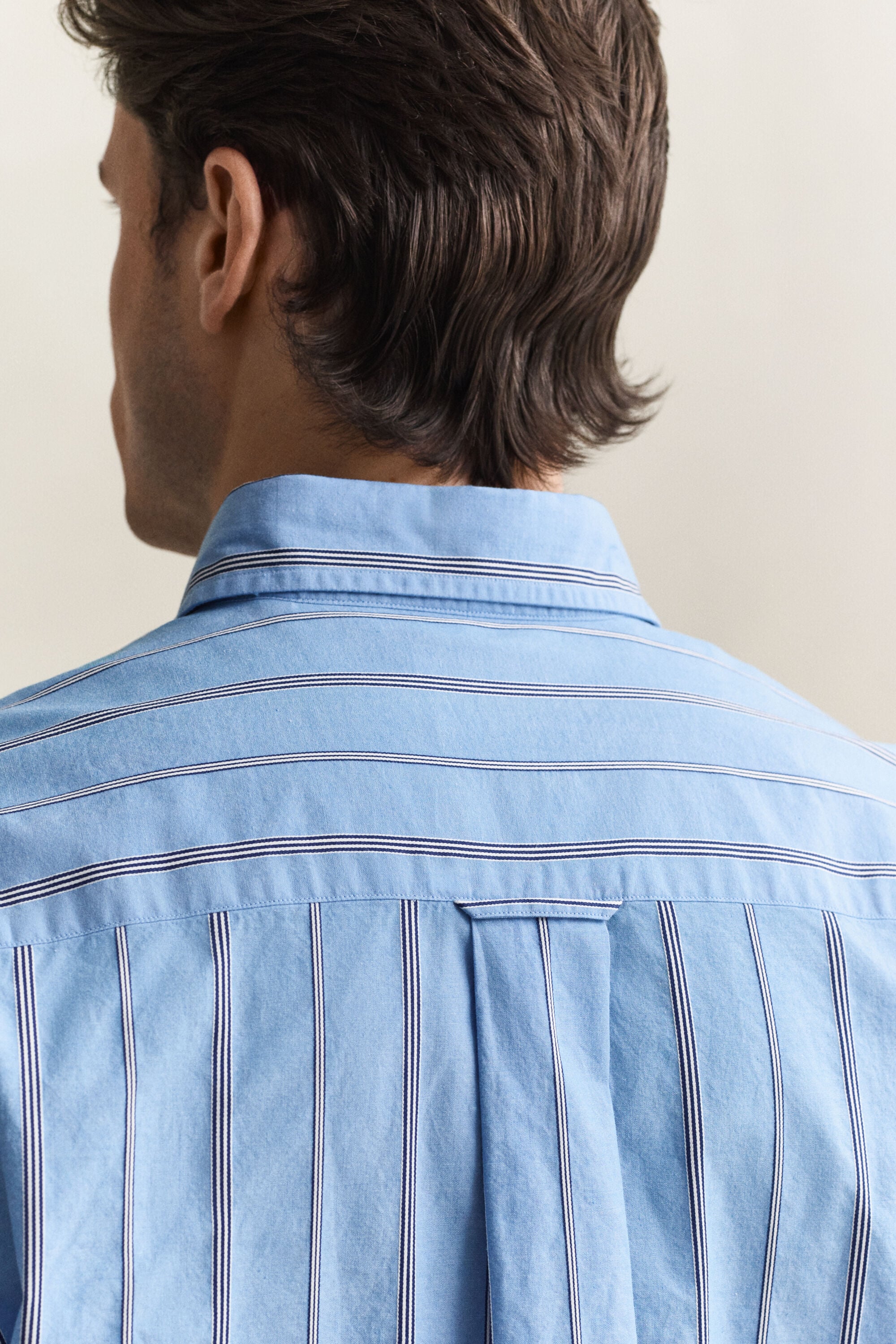 Chemise coupe décontractée à rayures Dobby