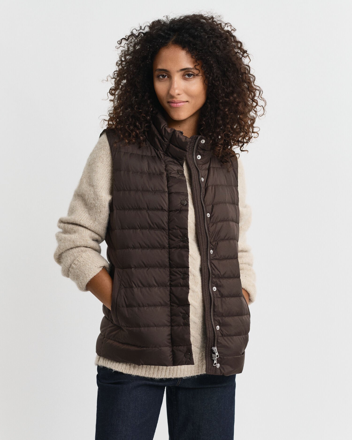 Doudoune sans manches légère en duvet