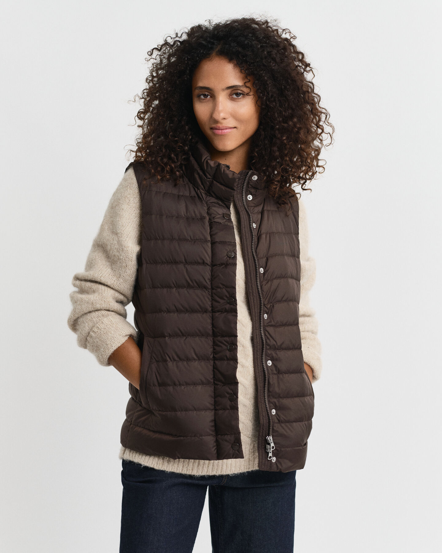 Doudoune sans manches légère en duvet