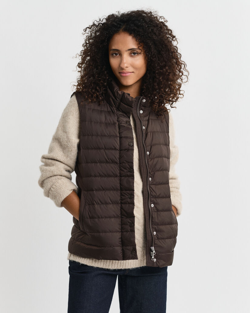 Doudoune sans manches légère en duvet