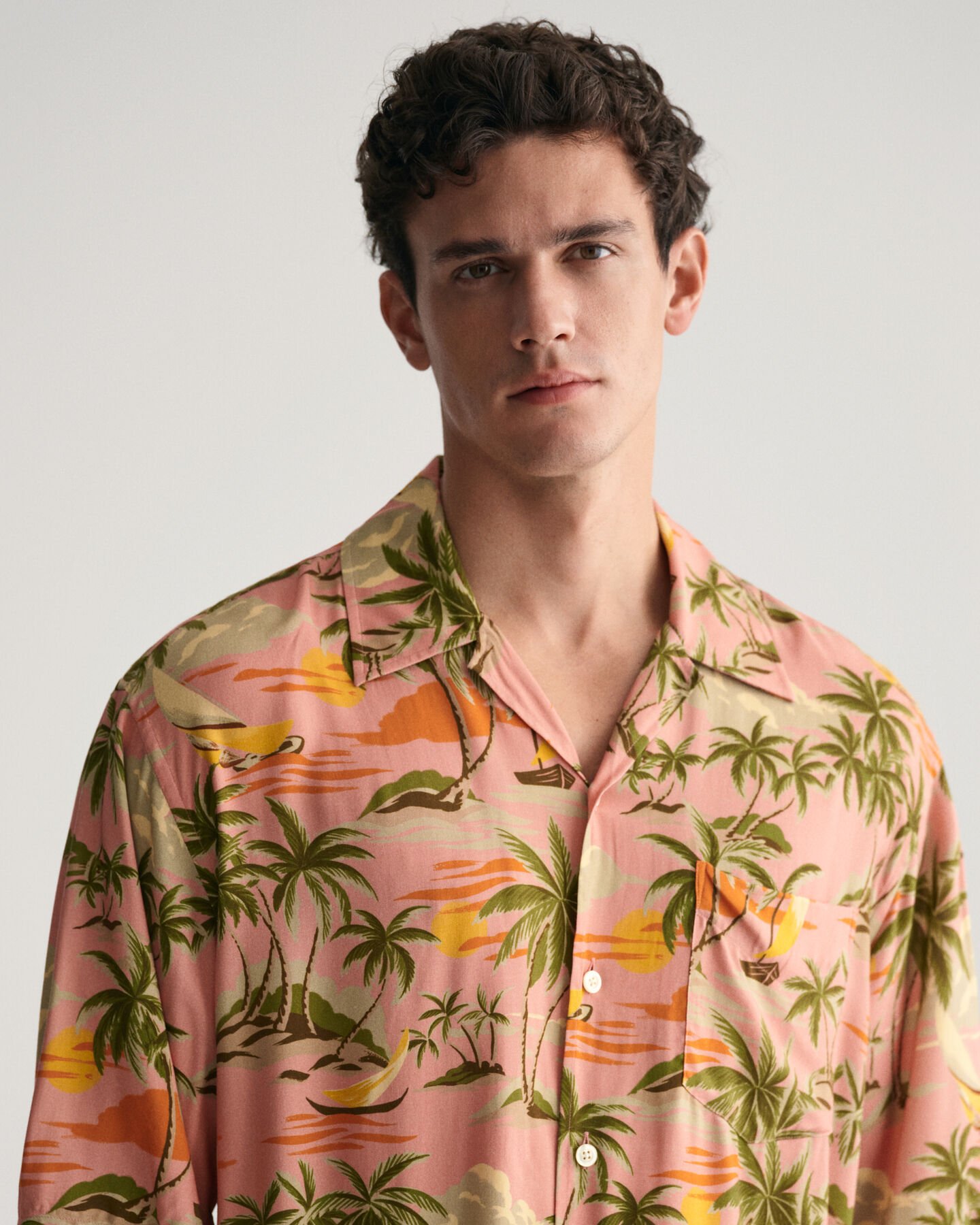 Chemise relaxed fit à manches courtes Hawaiian Print