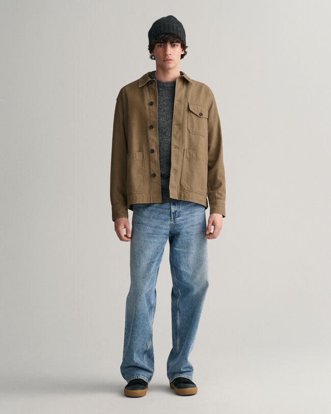 Surchemise en sergé brossé