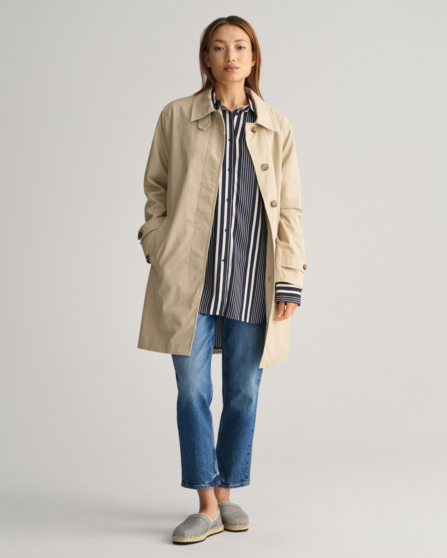 Chemise relaxed fit &agrave; imprim&eacute; ray&eacute;