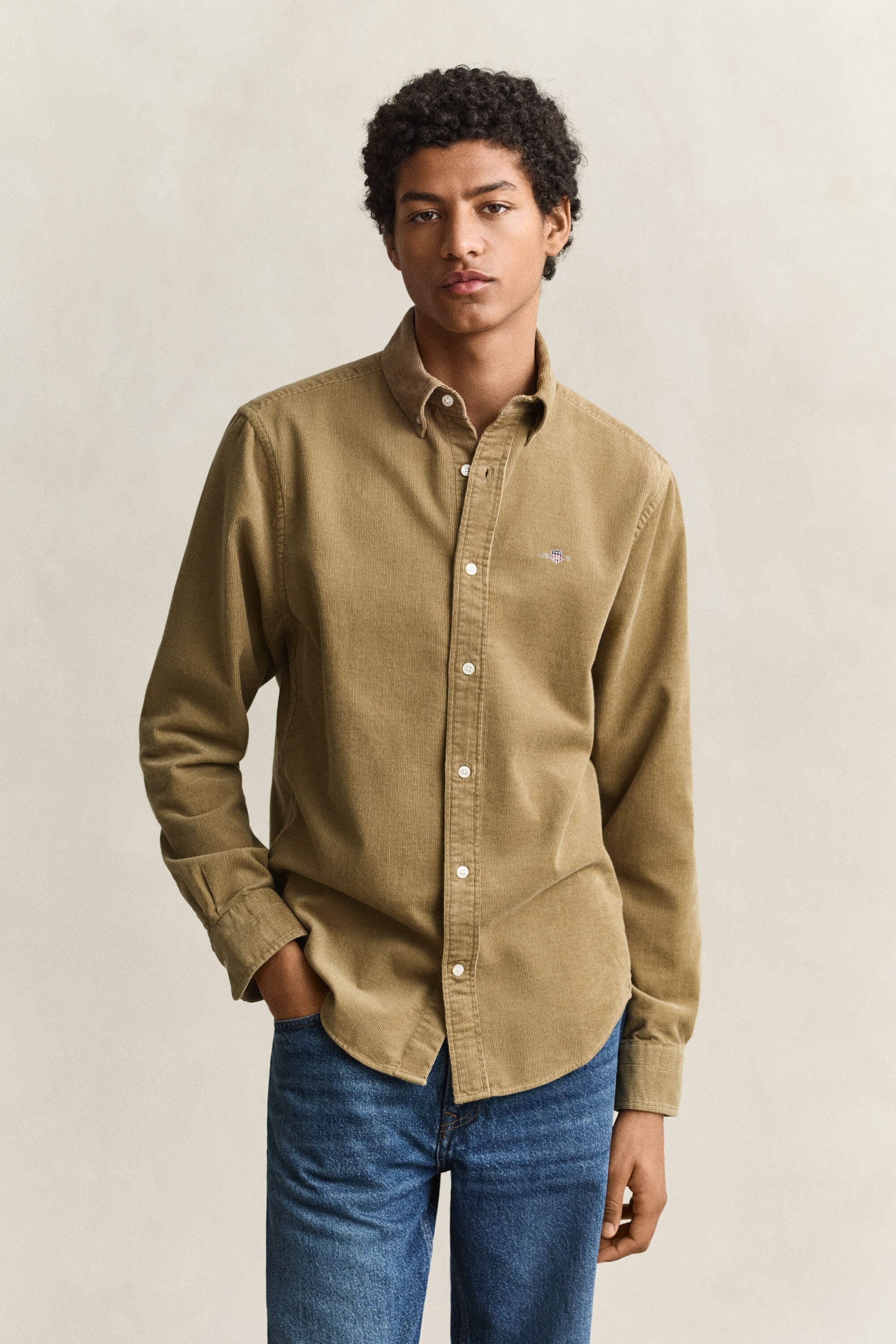 Chemise en velours côtelé