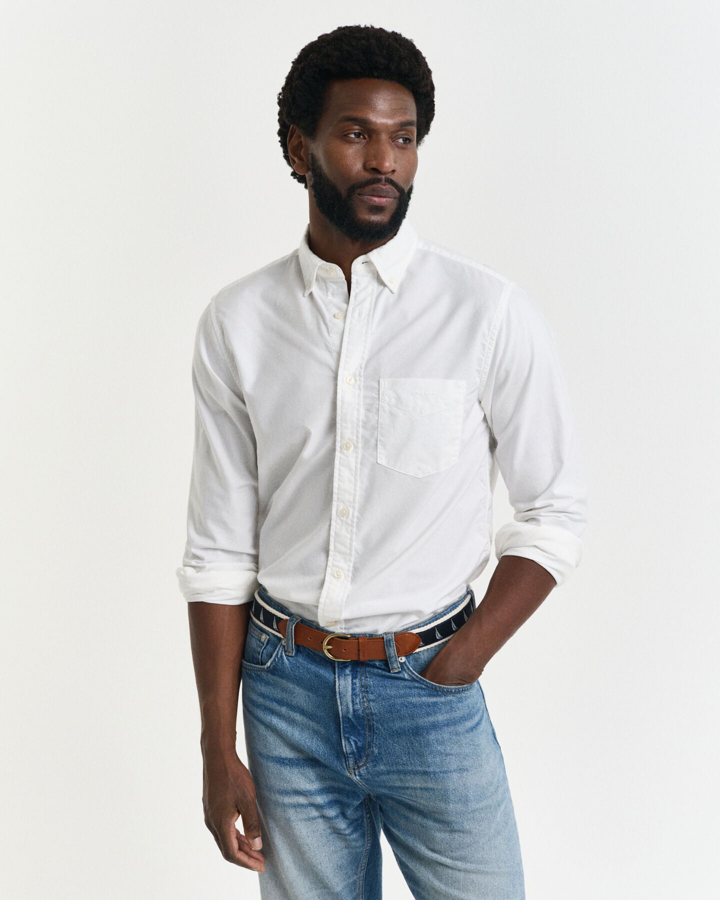 Chemise regular fit en coton Oxford teinte en pièce Archive