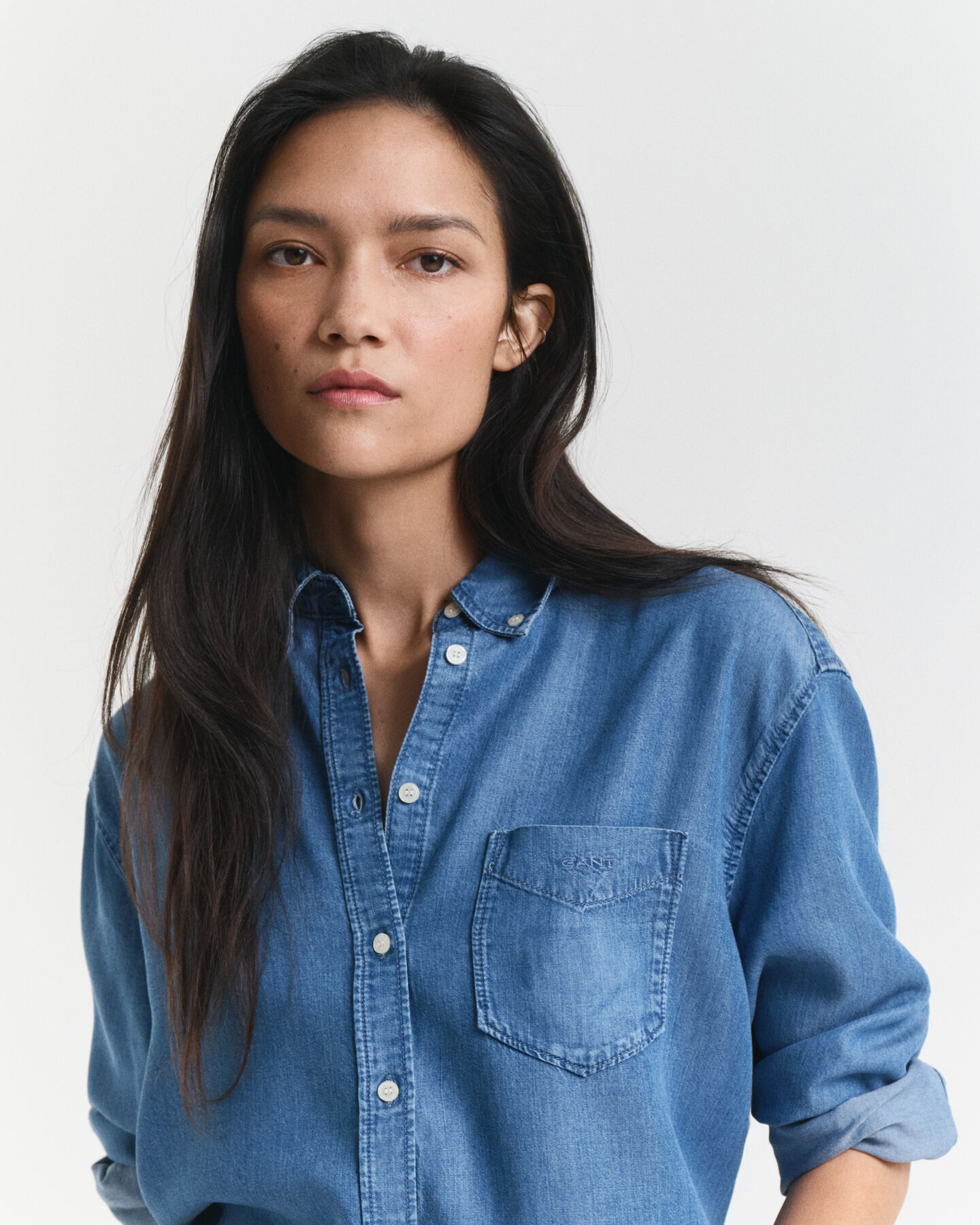 Chemise coupe décontractée Indigo